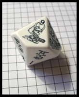 Dice : Dice - Game Dice - Wicked Munchin Die White With Black Figures